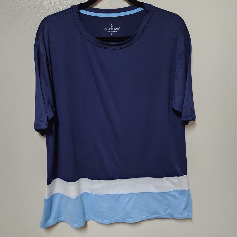 Cuddle Duds Colorblock Short Sleeve Shirt size Medium